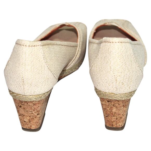 Sonoma Beige Wedge Sandals Size 8.5 - Picture 6 of 7